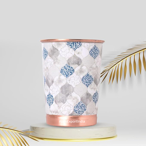 Modern Design Pure Copper Drinkware <b>Glasses</b> Best Wholesale Price Custom Size for Home Wedding Enamel Printed <b>Glass</b> Drinkware - Product Image 1