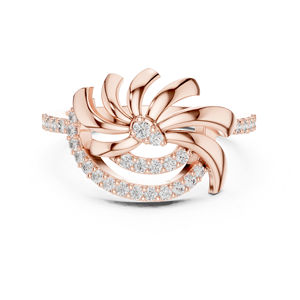 Anillo de Compromiso y Boda de Lujo para Mujer, con Diamante Cultivado en Laboratorio, Redondo, en Oro Amarillo de 14K |   Diamante Cultivado Nuevo con Certificado IGI para Regalo - Product Image 2