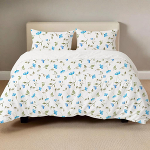 Funda de edredón de algodón moderna con lazos de esquina suave transpirable con ropa de cama duradera para todas las estaciones - Product Image 1