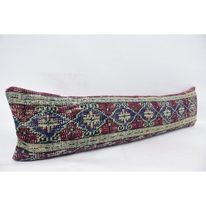 Multicolor bohemio 18x18 lana Kantha almohada Vintage bordado Floral estampado tejido Patchwork cojín decorativo 12x48 pulgadas - Product Image 3