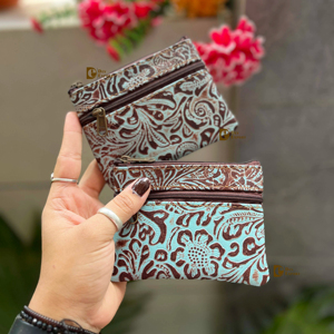 กระเป๋าสตางค์คลัทช์หนังขนาดเล็กสไตล์ตะวันตกมีสไตล์กระเป๋าใส่เหรียญแกะสลักดีไซน์ใหม่กระเป๋าเงินซิลิโคนใช้งานได้หลากหลาย - Product Image 1
