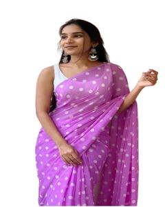 Approvisionnement d'usine direct Saree rouge en mousseline de coton doux pour femmes avec chemisier à manches longues pour vêtements ethniques de fête et de mariage - Product Image 1