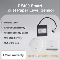 Distributeur de papier toilette intelligent sans fil Cndingtek DF400 NB-IoT Lorawan, capteur de niveau intelligent