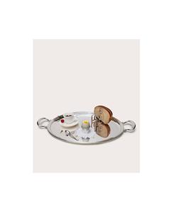 Elegante bandeja de servicio de acero inoxidable para hoteles de lujo, restaurantes de alta gama o cocinas gourmet - Product Image 2