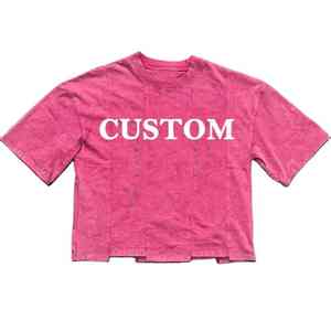 Camisetas Personalizadas para Hombre, Ecológicas, Transpirables, de 220g, Lisas, de Manga Corta, Estilo Urbano, Holgadas, de Corte Cuadrado, 100% Algodón - Product Image 3