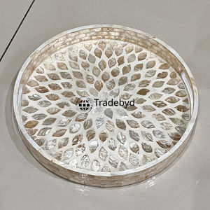 Tradebyd Plateau en incrustation de nacre fait main pour servir le petit-déjeuner au lit ou un présentoir décoratif - Product Image 4