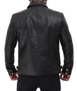 Vestes classiques en cuir pur de vachette pour hommes blousons bombardiers décontractés en cuir avec logo personnalisé veste pour hommes - Product Image 2