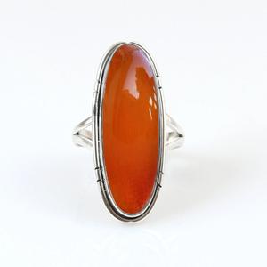Anillo de piedras preciosas facetadas cornalina, joyería hecha a mano de Plata de Ley 925 para mujer - Product Image 1