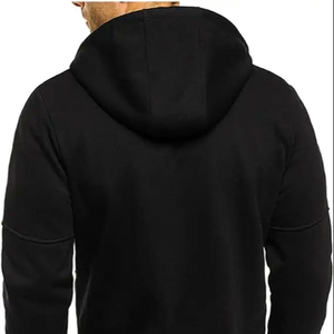 Sérigraphie Curved Zipper Hoodie Mens 350GSM Fleece fabricants surdimensionné sweats à capuche personnalisés - Product Image 2