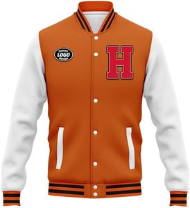 Veste universitaire personnalisée de qualité supérieure pour athlètes Style sportif avec col montant Logo de l'équipe brodé comprenant un numéro de nom sublimé - Product Image 3