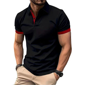 Logotipo personalizado de algodón impreso para camiseta Polo transpirable y suave estilo liso informal de talla grande con personalización de tamaño y color - Product Image 1