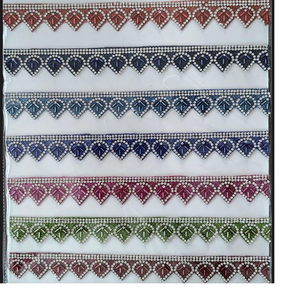 Les robes de mariage sur mesure dentelles brodées à la machine avec des pierres artificielles fixes diverses conceptions et couleurs ont fait le tissu d'organza - Product Image 6