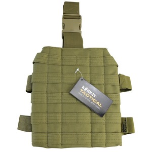 Plateforme Molle pour cuisse - Pochette utilitaire Coyote, étui compact ou fixation Molle pour couteau/lampe torche, panneau avant Molle, camouflage personnalisé - Product Image 1