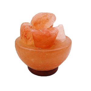 100% lámpara de cuenco de fuego de sal del Himalaya Natural hecha a mano elegante diseño de pirámide purificador de aire compacto dormitorio artesanía Natural - Product Image 5