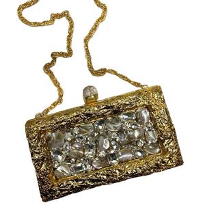 Designer Handmade Brass Mother of <b>Pearl</b> <b>Clutch</b> Bag Exclusive Bridal Wedding <b>Clutches</b> for Evenings - Product Image 1