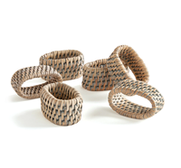 Rond de serviette 12-PCS porte-anneau de serviette en rotin tissé élégant pour la décoration de Table de fête d'anniversaire de mariage meilleure qualité