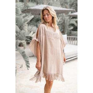 Robe poncho ample minimaliste, parfaite pour les femmes recherchant un confort élégant, une tenue facile et une mode intemporelle au quotidien. - Product Image 2