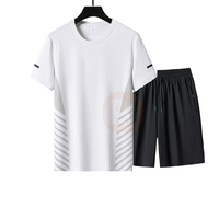 Ensembles de shorts d'été légers et solides personnalisés avec logo imprimé 2025 pour hommes, vêtements de jogging et d'entraînement à séchage rapide pour adultes