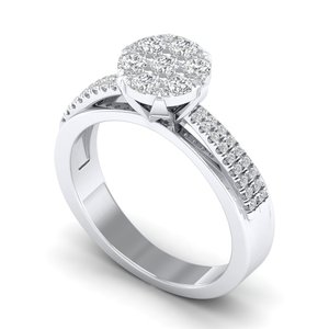 Bijoux de fiançailles fins 14k or blanc massif véritable naturel IGI certifié diamant anneaux de mariage pour les femmes prix de gros - Product Image 3