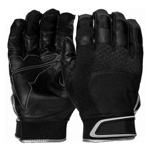 Gants de frappe en cuir pour baseball et softball, légers, à séchage rapide, ambidextres, avec fermeture auto-agrippante, personnalisables, pour adultes, vente en gros à prix réduit - Product Image 1
