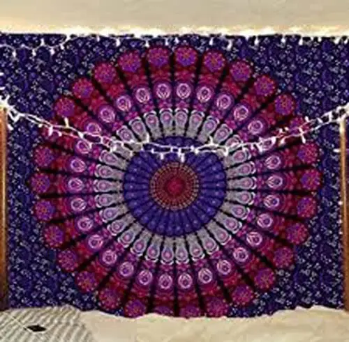Wall Tapestry Table Cover Indian Mandala Boho Table Hippe Cotton Decor Mandala Wall Hanging Tapestry