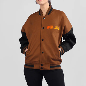 Vente à chaud Veste universitaire pour femme Vente en gros Bomber surdimensionné de haute qualité Veste de baseball Mélange de laine Vêtements d'extérieur élégants Letterman - Product Image 4