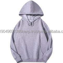 Sweat-shirt et sweat à capuche pour homme en coton 100% de haute qualité 2025, uni, teint, taille plus, personnalisable, sweat à capuche vierge pour homme - Product Image 4