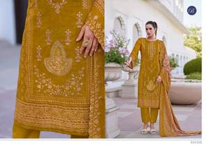 Collection de matériel de robe pakistanaise à impression numérique en coton de qualité supérieure avec broderie duppata pour des tenues décontractées et de fête - Product Image 5