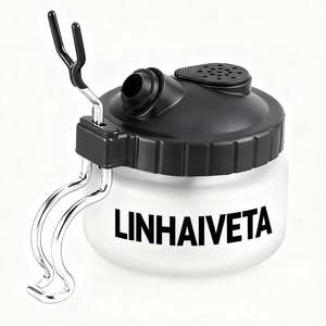 Pot de nettoyage pour aérographe en verre LinhaivetA, pot de lavage pour pistolet à air comprimé pour l'art des ongles/le maquillage/le tatouage - Product Image 6