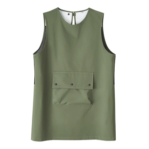 Tablier en polyester et coton vert imperméable pour barista, <span class=keywords><strong>pâtissier</strong></span>, boulanger, barman, fleuriste, peintre, jardinier, vêtements de travail - Product Image 1