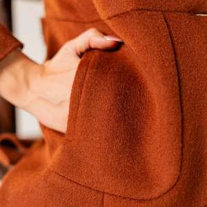 Designer Womens Winter Fashion Long Coat Autumn Wool Blends Overcoat Plus Size Cotton & Wool Elegant Designer Coat - Product Image 2