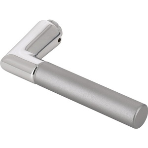Lecce 1405 Door Handle with 8 mm Square Aluminium F49/F9-2 Steel Colour Matt DIN Left/Right HOPPE for Blinds <b>Shades</b> & Shutters - Product Image 1