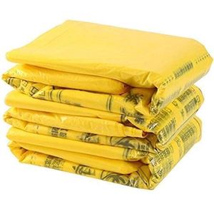 Sac de déchets infectieux médicaux Déchets dangereux Jaune 32-45 gallons ou 120-170 litres Sac en plastique pour les ordures Biohazard - Product Image 1