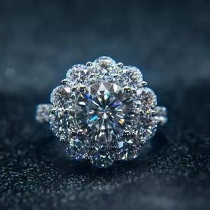 Solitaire <b>Ring</b> 14k 18k Lab Grown Diamond Engagement <b>Ring</b> Quality 925 Silver Lab Grown Diamond Wedding <b>Ring</b> For Women - Product Image 1