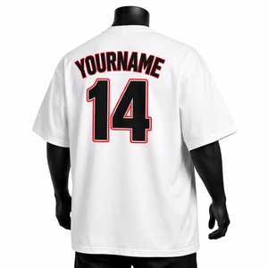 Camiseta de Algodón Jersey Blanca para Hombre, Corte Regular, Manga Corta, Cuello Redondo, Estilo Casual, Diseño con Letras Estampadas en la Parte Delantera, Color Degradado - Product Image 4
