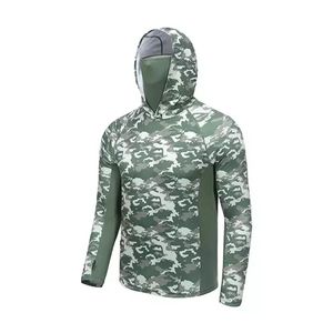 Sudadera CON CAPUCHA DE PESCA UV de sublimación personalizada con polaina de cuello impermeable camisa de manga larga para actuaciones al aire libre comprar sudaderas con capucha - Product Image 2