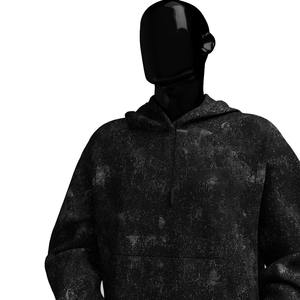 Nouveau personnalisé goutte épaule lavé à l'acide sweats à capuche 2025 imprimé qualité supérieure 100% coton sweat avec sweats à capuche vierges surdimensionné - Product Image 2