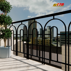 Experimente la elegancia Balcón de hierro forjado Pasamanos decorativos modernos para interiores y exteriores Hecho a mano Artesanos locales calificados Vietnam - Product Image 6