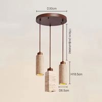 Lustre LED suspendu moderne Wabi Sabi à 3 têtes, en pierre naturelle jaune, E27, hauteur réglable, décoratif, pour la maison, forme carrée moyenne