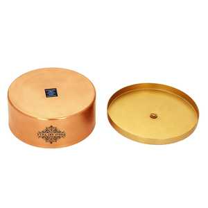 Caja de Regalo de Chocolate con Frutos Secos Hecha a Mano de 13.21 cm, Regalo de Boda Diwali, Usos Múltiples, Acabado en Latón, Diseño Floral para Joyería - Product Image 4