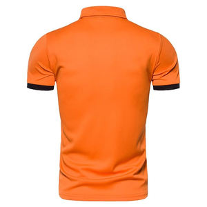 Vêtements de sport pour hommes, chemise décontractée à manches courtes, coupe ajustée, chemises de golf respirantes, coupe régulière, imprimé, 100% coton, anti-froissement - Product Image 2