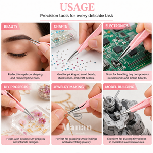 แหนบปลายตรงสำหรับต่อขนตา 120 มม. เครื่องมือต่อขนตาความแม่นยำสูง ปลายละเอียด 0.8 มม. แหนบแยกขนตาสแตนเลส - Product Image 6