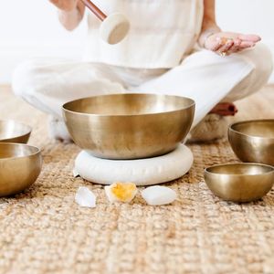 Sound Healing Singing Bowl Handcrafted Metal with Mallet <b>Cushion</b> Ideal for <b>Meditation</b> Mindfulness & Chakra Cleansing - Product Image 3