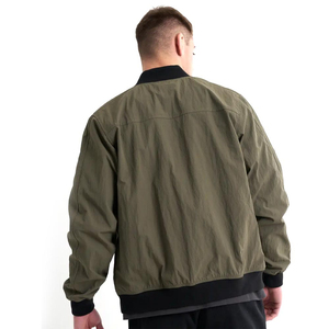 Veste bomber coupe-vent sur mesure en polyester pour homme, taille plus, hiver 2024, fermeture éclair, veste décontractée - Vente en gros - Product Image 2