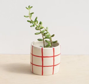 Pot de fleurs en céramique rustique émaillée avec plateau assorti, support de plantes décoratif d'intérieur durable - Product Image 4