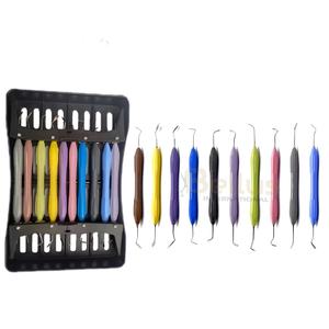 Aesthetic 10-Piece LM Arte Style Dental Composite Layering Kit - Non-Stick Steel Double-Ended <b>Tools</b> w/Ergonomic <b>Silicon</b> Handle - Product Image 5