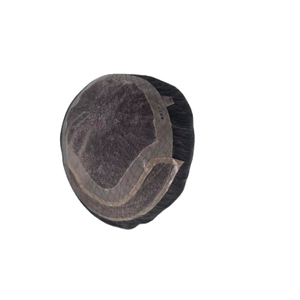 วิกผมผู้ชายแบบผูกเชือกด้านหน้า ทำจากผมแท้ชนิดอินเดียเรมี่ ยี่ห้อ Taz Hair จากบังกลาเทศ แบบลอนลึก  แบบเส้นเดียว  ผสมผมสีเทา 50% - Product Image 2