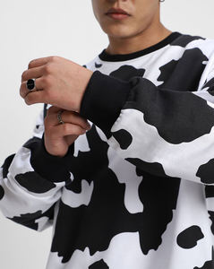 Men Streetwear Oversized <b>Drop</b> Shoulder Printing Tie Dye Sweatshirt Men Crew Neck Sublimation Print Sweatshirt Polyester Fleece - Product Image 5