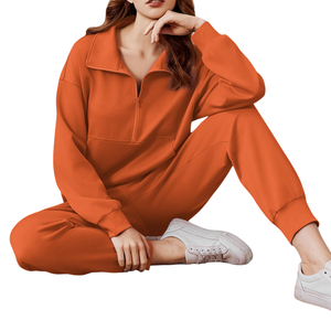 Ropa deportiva de la mejor calidad, chándales de invierno transpirables 2025, chándal polar de algodón con estampado de logotipo personalizado para mujer - Product Image 5
