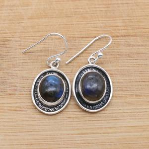925 boucles d'oreilles classiques en argent massif bijoux pour femmes 925 en argent Sterling Labradorite pierres précieuses Style Boho boucles d'oreilles faites à la main cadeau - Product Image 4